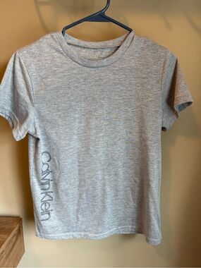 Two Calvin Klein Logo Tees Youth Large